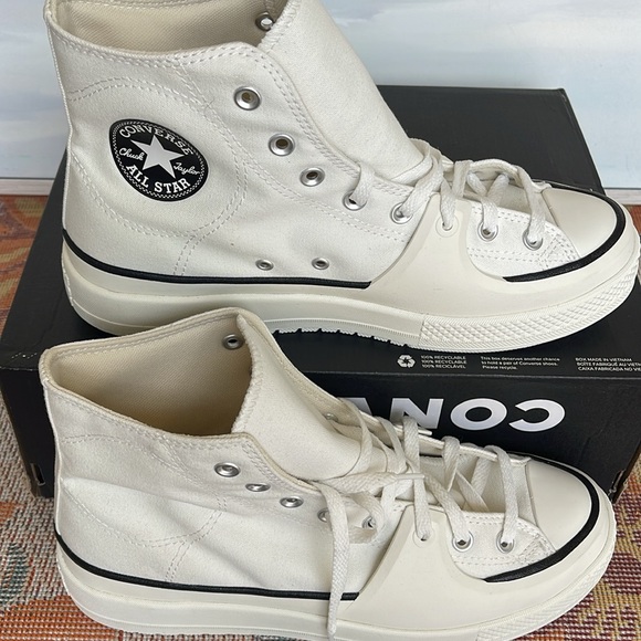 Converse Mens CTAS A02832C
CTAS CONSTRUCT HI VINTAGE WHITE/BLACK/EGRET
PLATFORMS - Picture 4 of 16